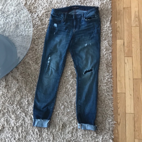 Jeans comfy. Ankle cuffs fold to show thread. EUC - Picture 3 of 4